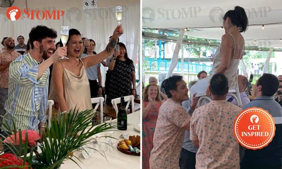 Singaporean woman's wedding with 'ang moh' husband at Clementi void deck is like no other
