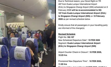 Scoot flight from Kuala Lumpur to Singapore on Feb 9 cancelled after 'technical fault' detected