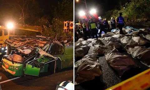 Photo on the left by Xinhua Photo on the right by AFP