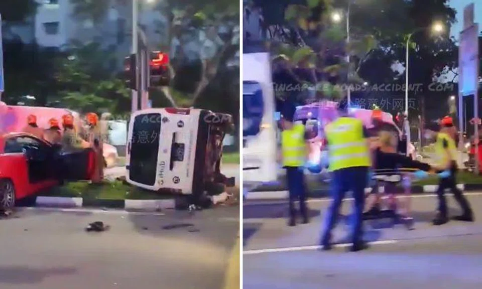 22-year-old driver arrested for drink driving, 3 taken to hospital after Yishun accident