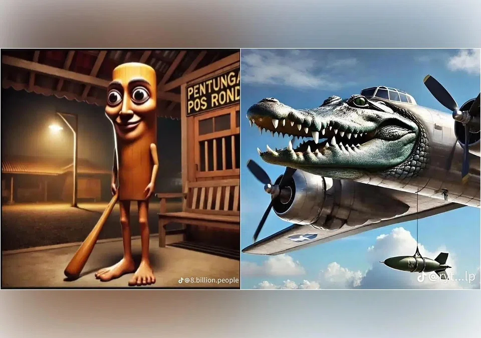 Tung Tung Tung Sahur and Bombardino Crocodilo are popular "Italian brainrot" characters.