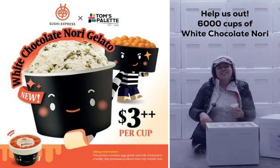 Bugis gelato shop reopens after suspension with 6,000 cups of white chocolate nori to give away