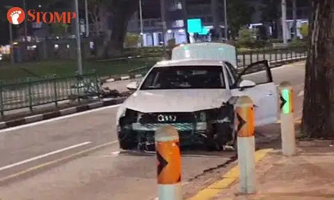 Audi driver, 27, arrested for drink driving after accident with van at Toa Payoh