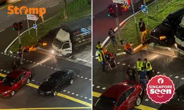 Lorry driver, 50, assisting with investigations after late-night accident involving 4 vehicles in Eunos