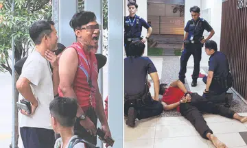 man arrested for insulting, spitting at police officers during fire evacuation