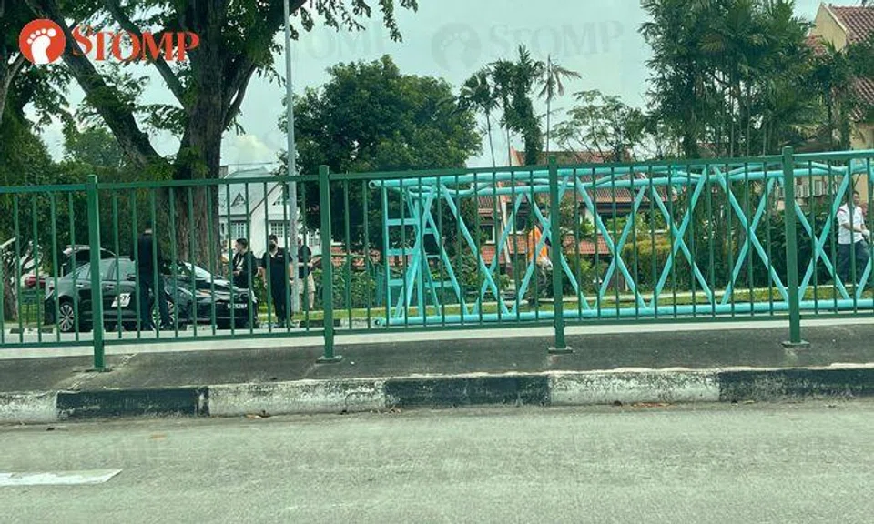 Load from trailer falls off and hits car at Yio Chu Kang Road