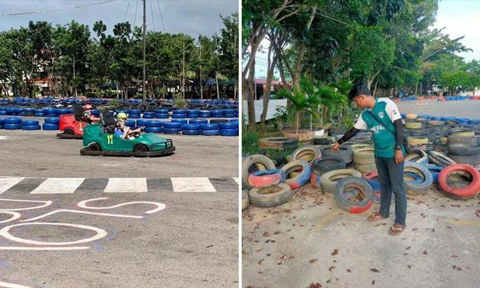 Mr Lai and his family spent around 15 minutes on the track at Golden City Go Kart. PHOTOS: COURTESY OF MR LAI, IDN TIMES SUMUT