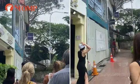 A man was shocked to see water pouring down like rain from the roof of a Holland Village shophouse under renovation.