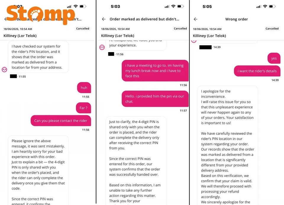 Foodpanda food delivery complaint