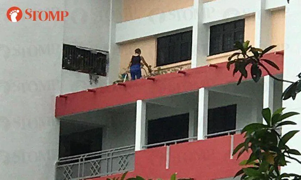 65-year-old woman receives warning from Town Council after tending to plants on 10th-storey ledge