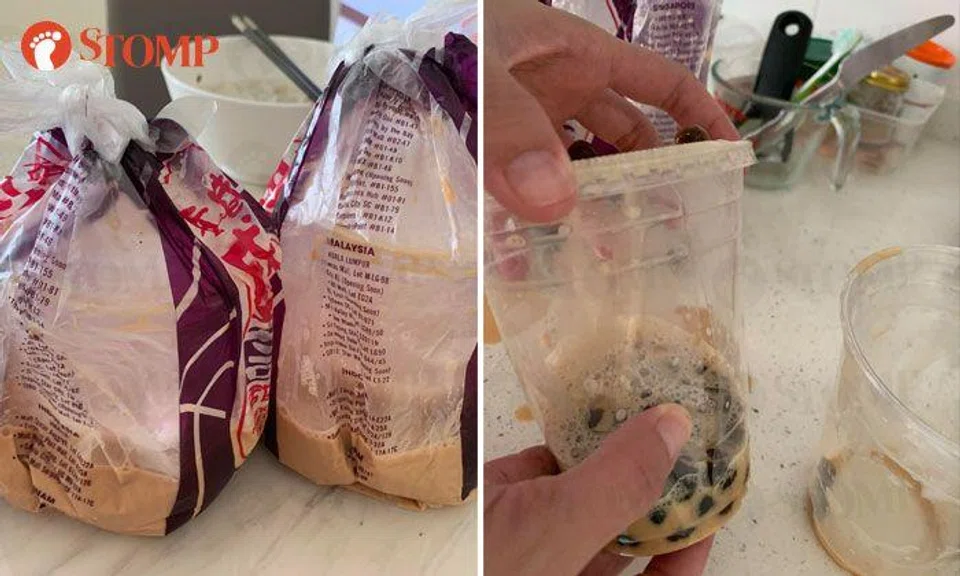 Foodpanda apologises after bubble tea from Sheng Kee Dessert arrives 'almost entirely spilt'