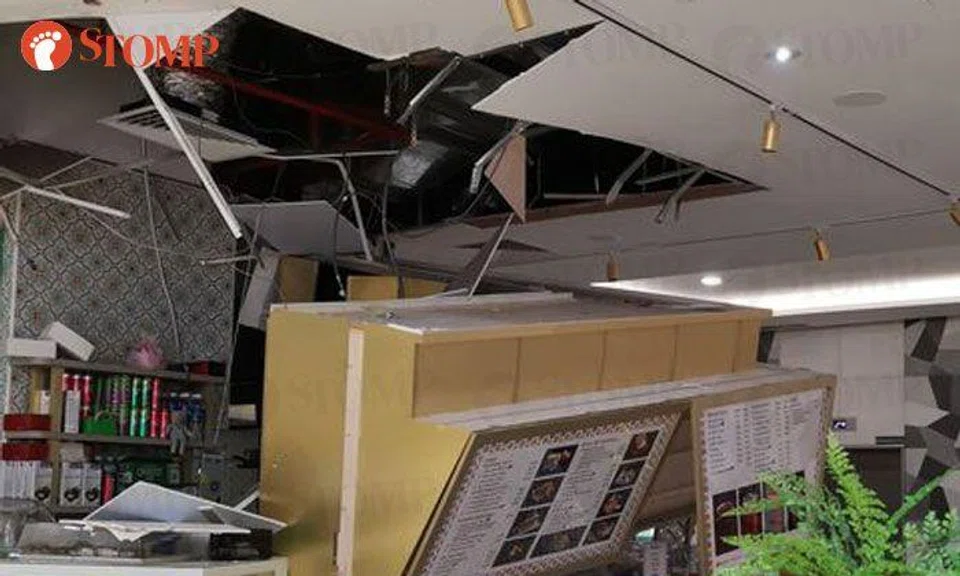 False ceiling collapses at Northpoint City, restaurant closed for repair works