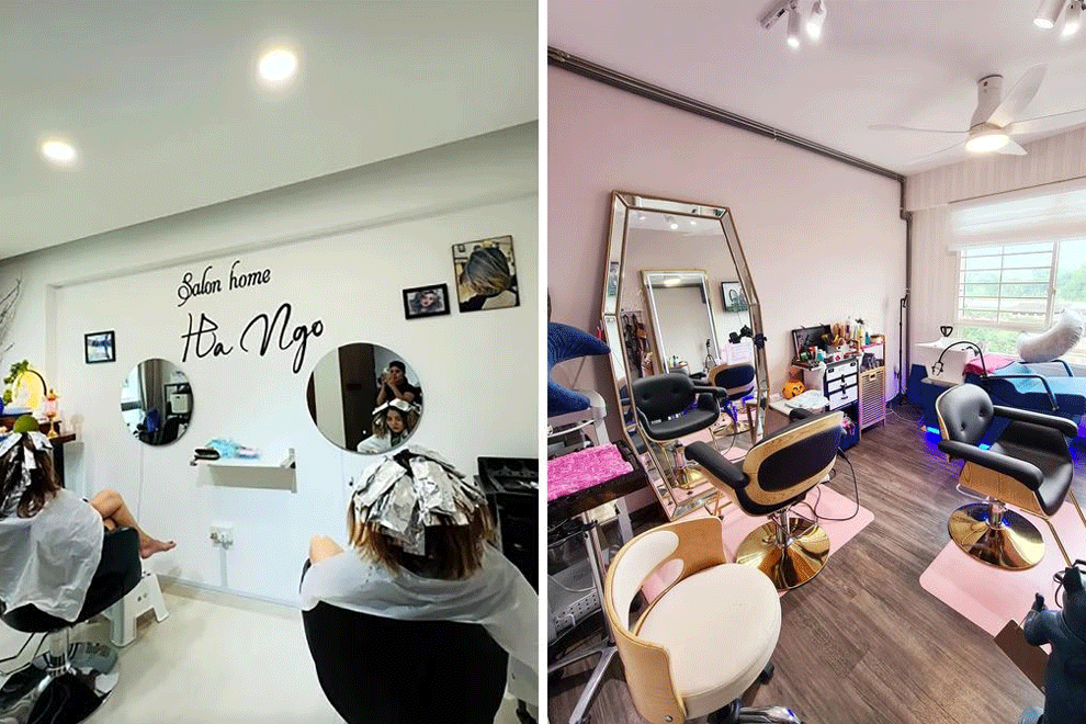 Some business owners have transformed their living rooms into hair salons, matching the scale of neighbourhood parlours.