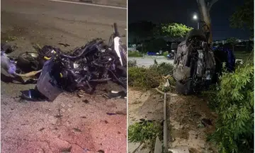 tampines accident that killed two, police arrest driver and passenger