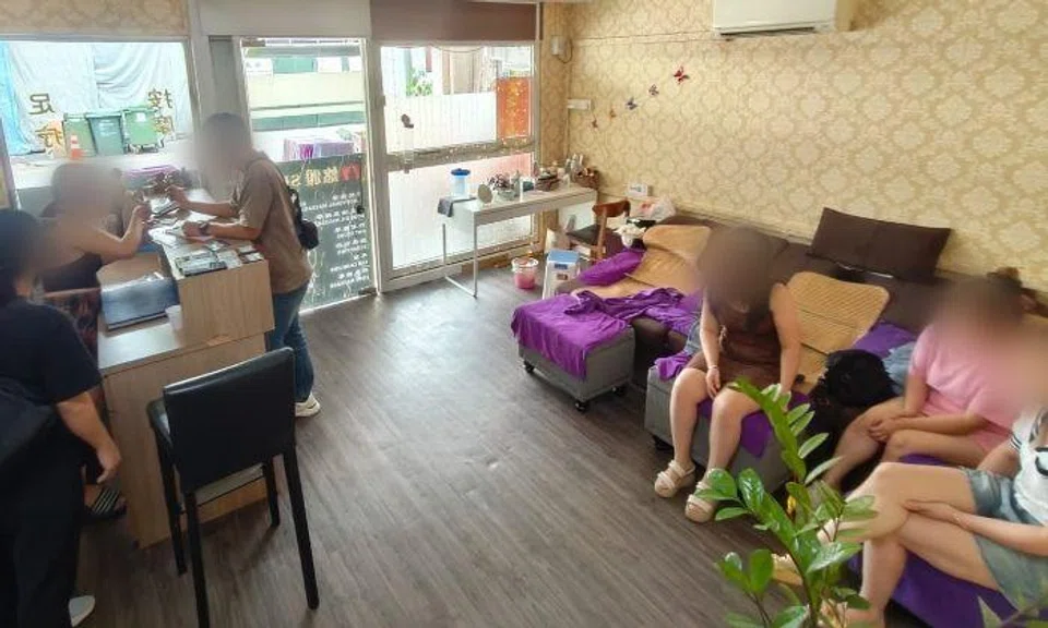 Two massage establishments at Geylang Road were found on Aug 26 to be operating illegally, said the police in a Sept 30 statement.