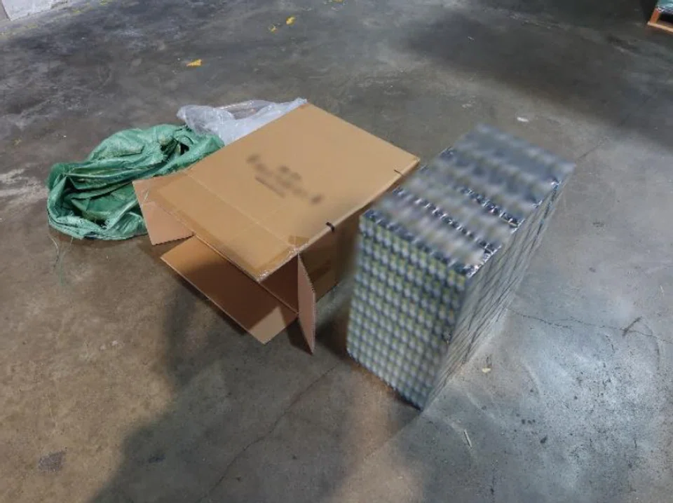 81,750 cartons of counterfeit cigarettes seized from warehouse in Changi Free Trade Zone