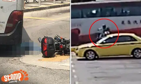 Biker dies after getting hit by bus at Rochor Canal Rd: Video shows how it happened