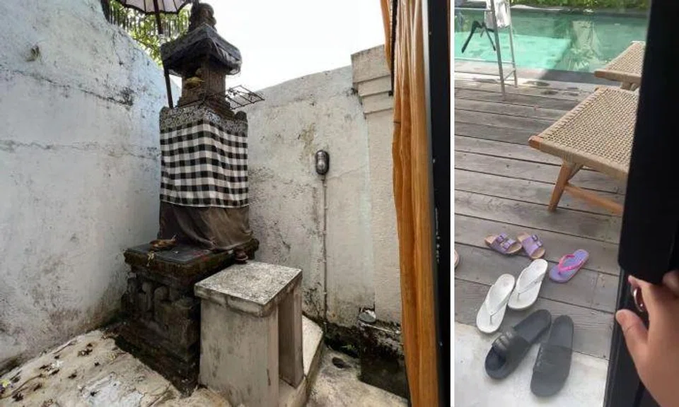 Mr Redha Indra alleged that the thief had climbed onto the wall surrounding the villa and landed on a stone structure in front of it before entering the villa through the sliding doors. 