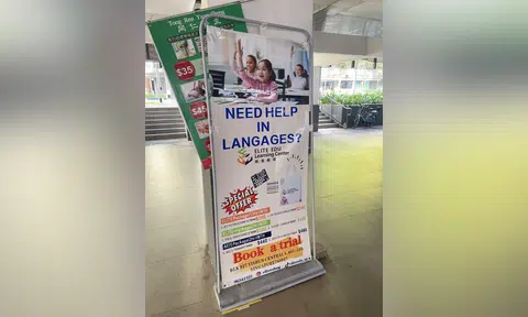 'Need help in langages?': Tuition centre says spelling error in advertisement was intentional