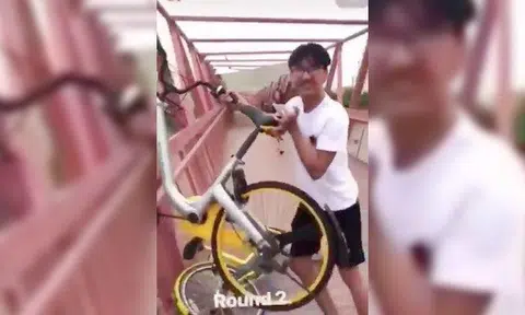 Youth throws bikes over bridge: 16-year-old teen assisting police with investigations