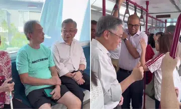 dpm gan takes lrt after encouraging singaporeans to take public transport