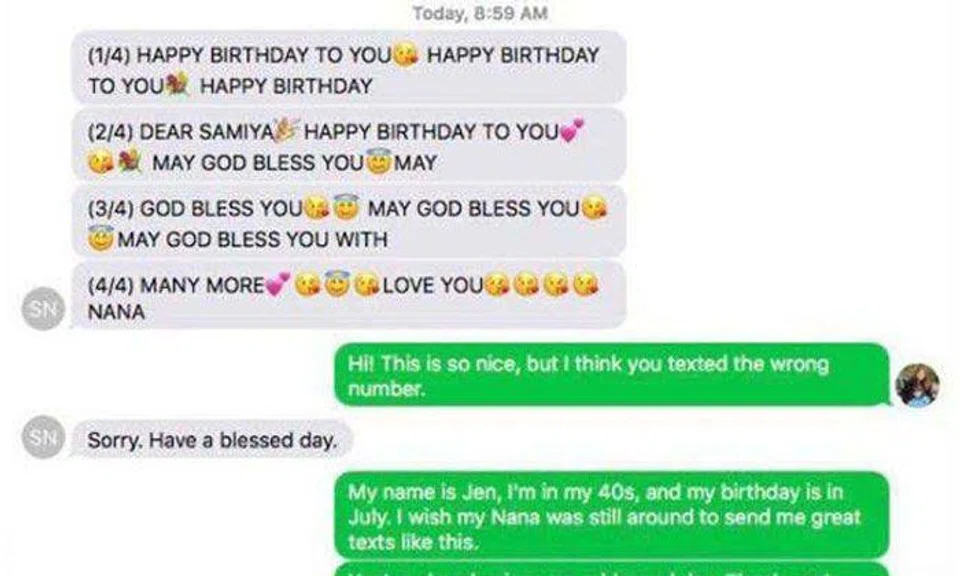This wrong number text has the most heartwarming ending
