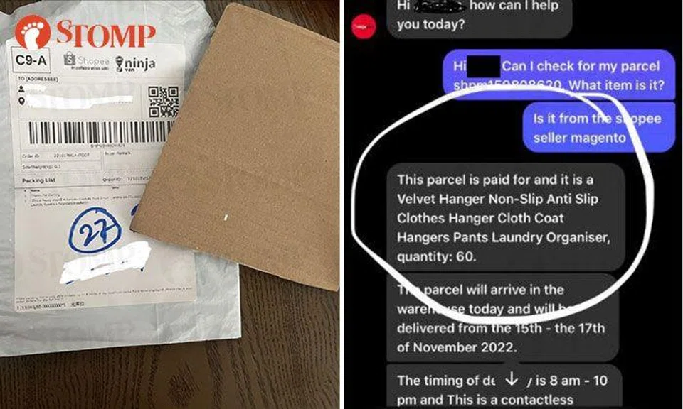 Man gets cardboard instead of automated laundry rack, seller then sends him hangers after a month