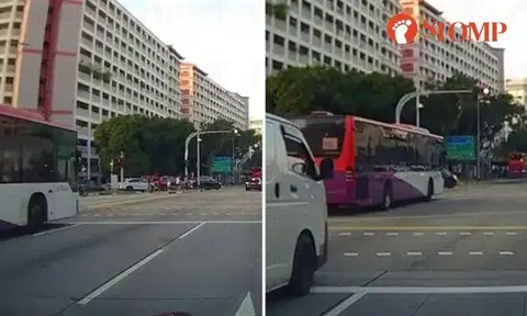 Stomper Francis shared a dashcam video of a bus crossing the junction of Tampines Avenue 2 and Tampines Street 23/32.
