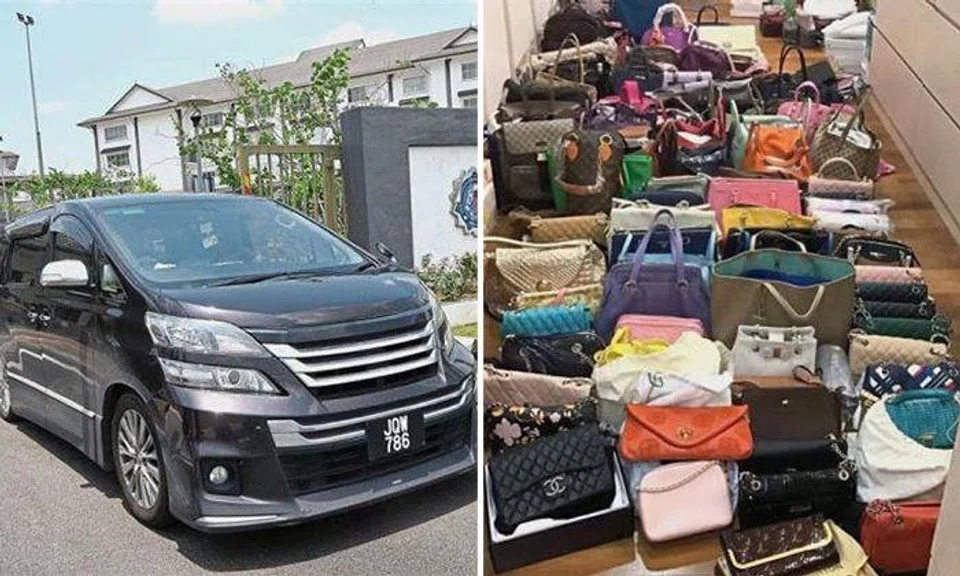 150 designer handbags, cash and luxury MPV seized from Johor official's house
