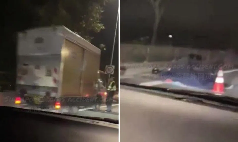 Motorcyclist killed in collision with lorry on BKE, 6 hurt in 2 other bike-related accidents
