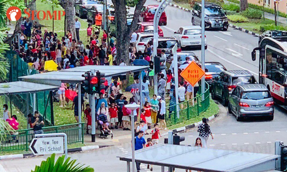 Photo taken by Stomper Ramya outside Yew Tee Primary School on April 2.