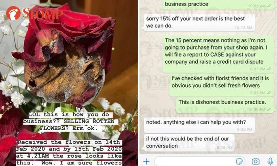 After hurling F-word, Floral Garage shuts down another customer who received rotting roses