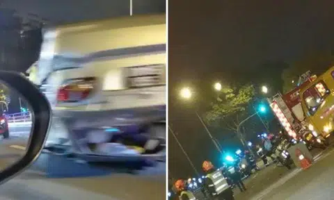 2 car passengers arrested after CCK accident: Men allegedly seen with baby and knife, driver MIA