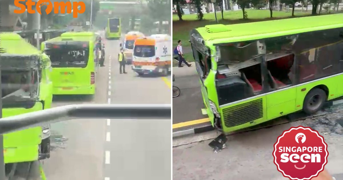 Three Hospitalised After Three Public Buses Collide in Yishun