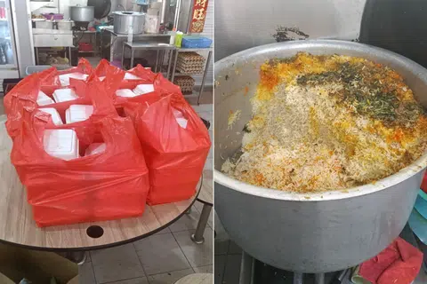 A hawker stall in Tiong Bahru Market said it “was scammed with a fake order of 150 packets of chicken and mutton briyani”.