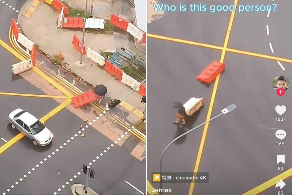 Netizens praised the passer-by for his civic-mindedness.