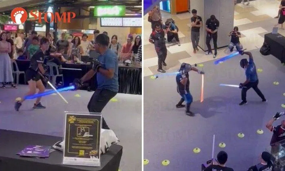 Stomper Carrie shared videos of fans duelling with the legendary weapon of the Jedi and the Sith on April 30.