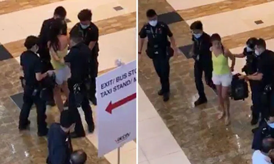 Woman allegedly poured soup over man's head and bit his hand, verbally abused police at Novena Square