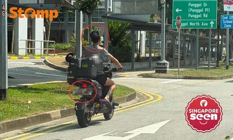 Child asks mum about e-scooter rider in Punggol
