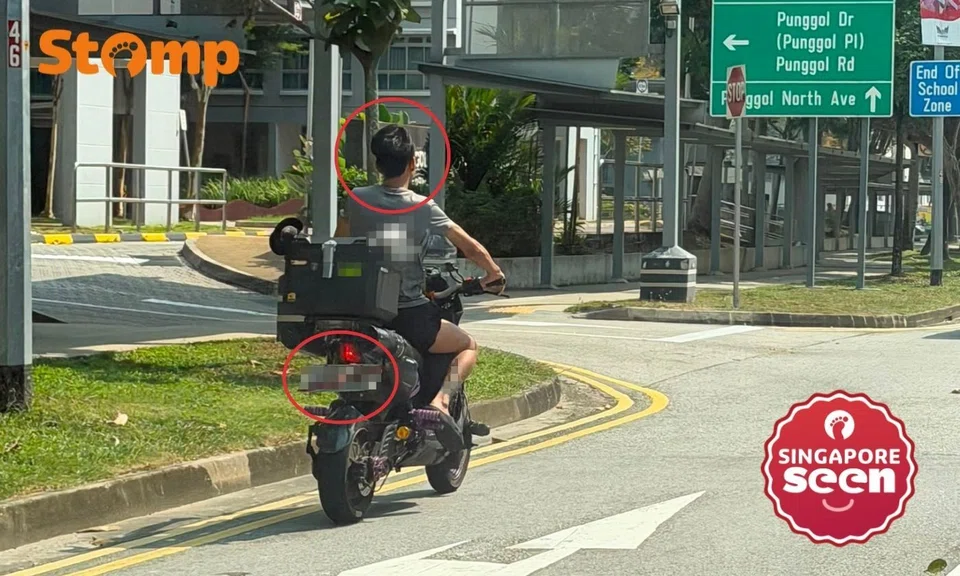 Child asks mum about e-scooter rider in Punggol
