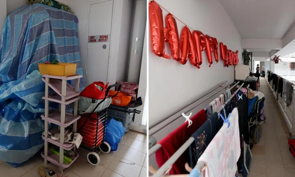 Woman leaves items in corridor so buyers can view her Eunos flat, says clutter is beyond her control