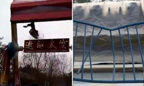 Photo on the left: Shanghaiist Photo on the right: Weibo