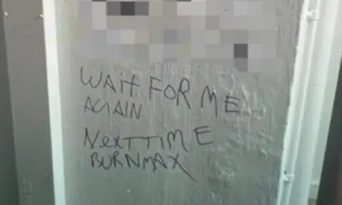 Man, 20, arrested after graffiti found outside Bedok Reservoir flat: 'Next time burn max'