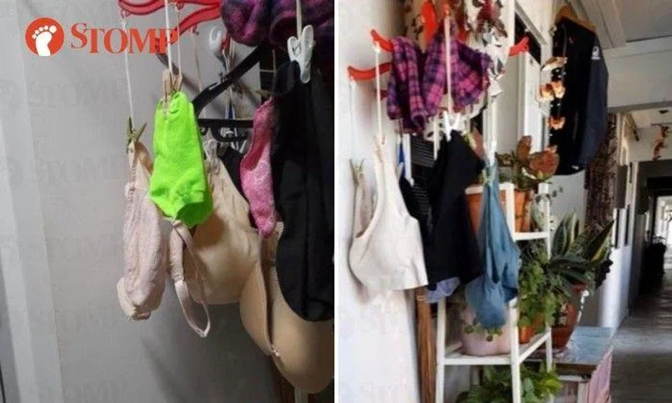 The daughter of the woman who hangs lingerie in the HDB common corridor has responded to the allegations about her mother.