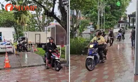 Motorcyclists still riding on footpath to bypass parking gantry in Marsiling despite LTA enforcement