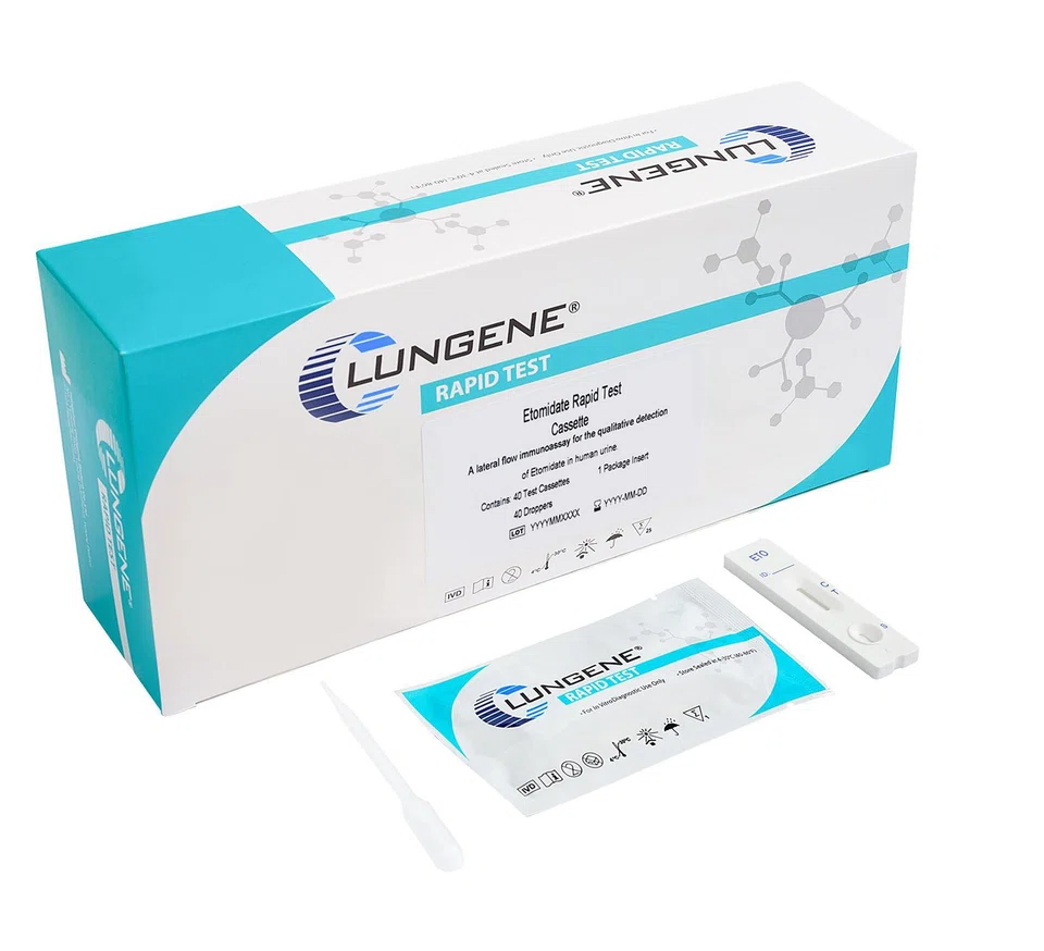 Chinese firm Hangzhou Clongene Biotech began developing urine and saliva rapid test kits for etomidate two years ago in response to growing demand in China and abroad. 