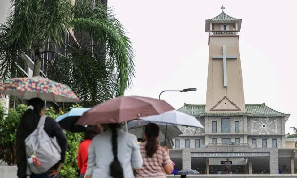 Man discovered with knife by security volunteers at church where priest was stabbed in mouth in Nov