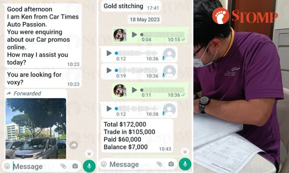 Stomper Polin shared in a Facebook post in Complaint Singapore on Sunday (June 11) that after paying a CarTimes salesman named Ken via a QR code, he became uncontactable.