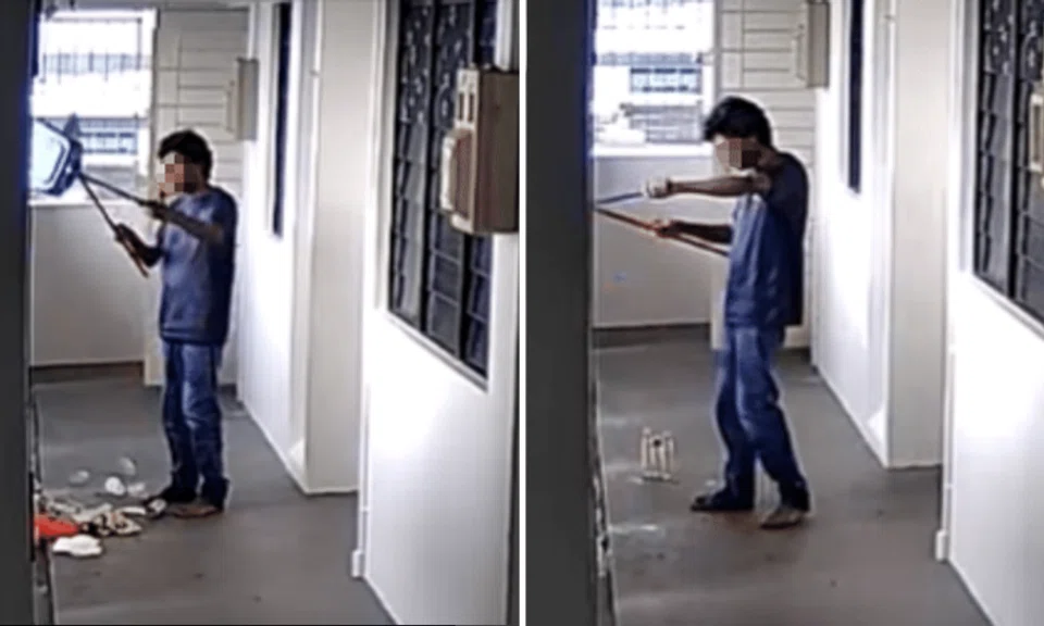 man throws rubbish down 15 floors