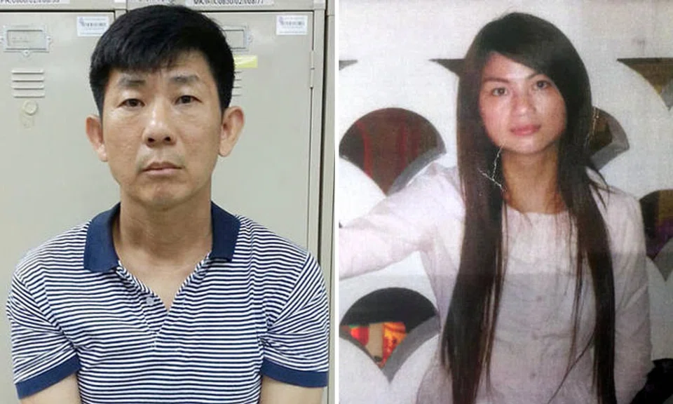 Boh Soon Ho is on trial for murdering Chinese national Zhang Huaxiang at his rented Circuit Road bedroom in March 2016 after she rejected his sexual advances and told him about her relationships with other men.PHOTOS: ROYAL MALAYSIA POLICE, FAMILY OF ZHANG HUAXIANG